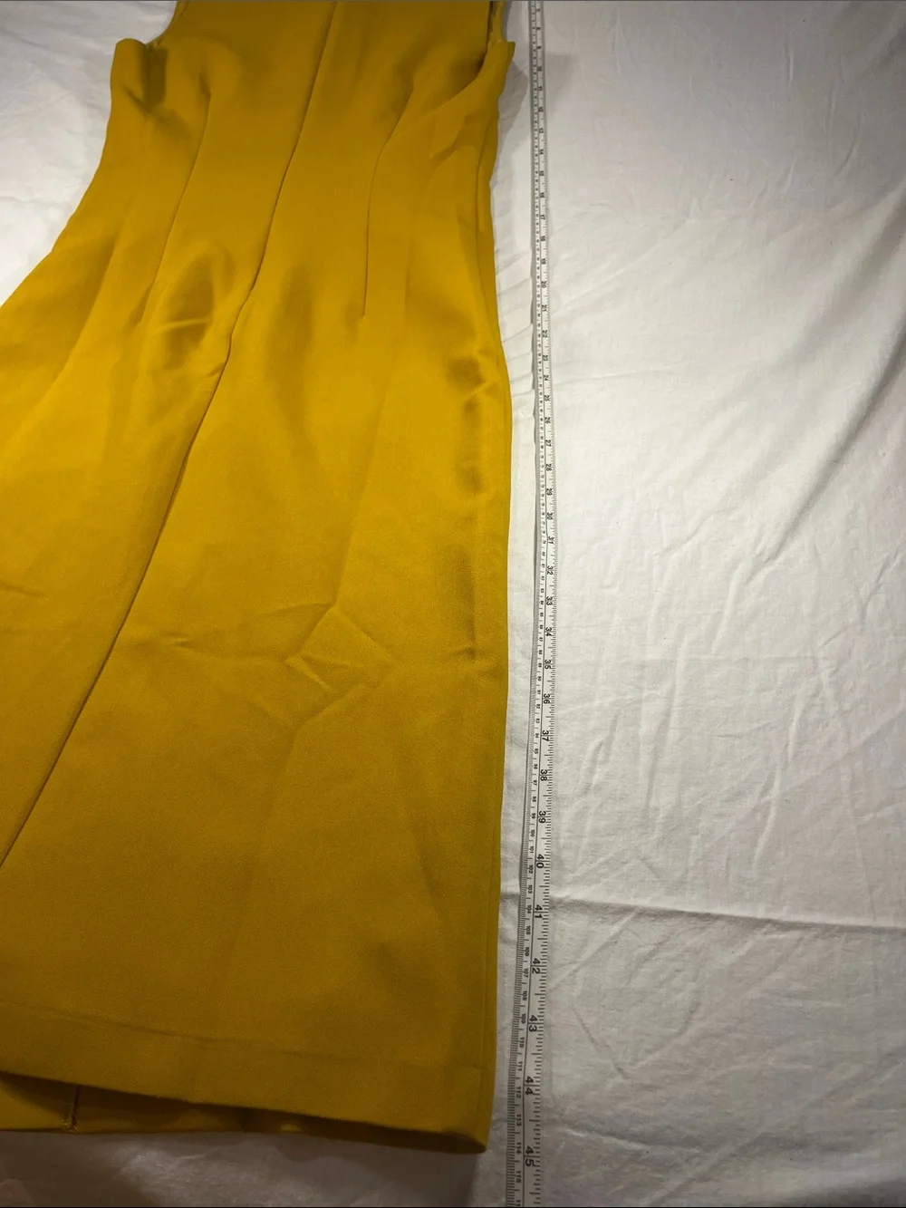 NWT Banana Republic Sleeveless Notch-Neck Midi Sheath Dress Mustard Yellow